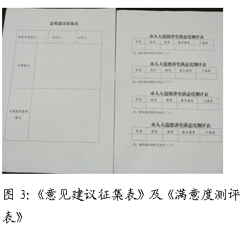 文本框:
图3:《意见建议征集表》及《满意度测评表》