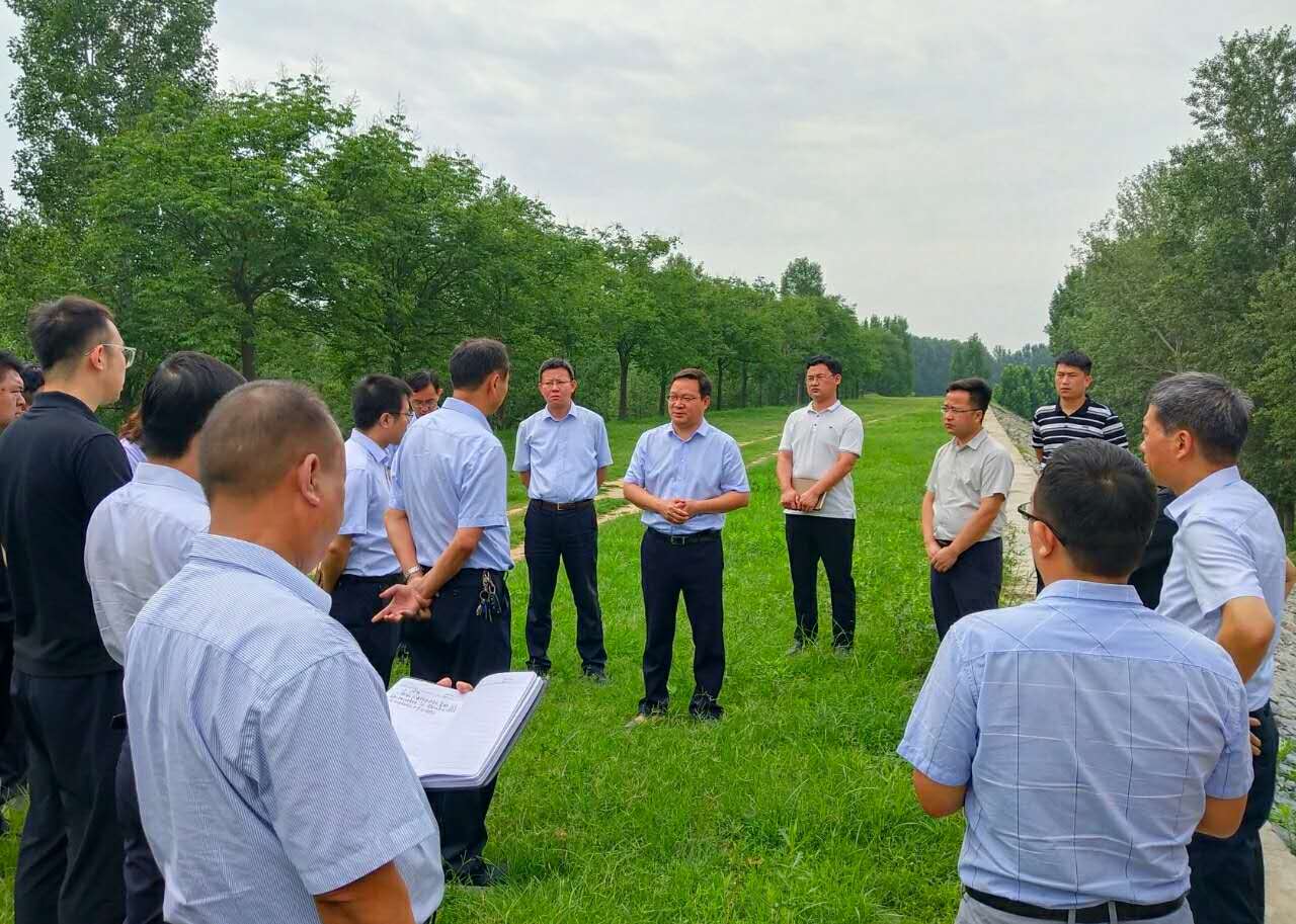 新鄉市人大代表,平原示範區黨工委書記王朝傑同志到橋北鄉調研黃河灘